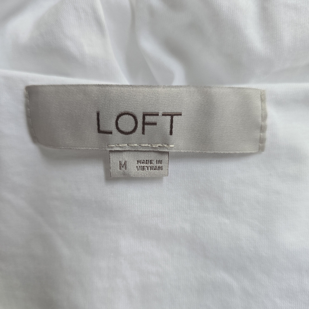 LOFT Ruched Bubble Hem Shell Tank Top| NWOT | Medium - Picture 4 of 6